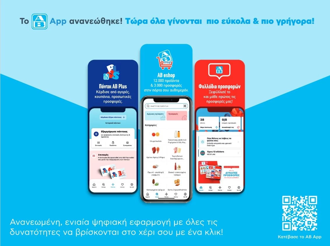 To αναβαθμισμένο mobile app της ΑΒ Βασιλόπουλος, μου έδωσε πίσω πολύτιμο χρόνο και στιγμές