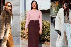 Valentine's Day | Η Τόνια Σωτηροπούλου με κόκκινο σατινέ φόρεμα και καλσόν με πουά καρδούλες - εικόνα 3