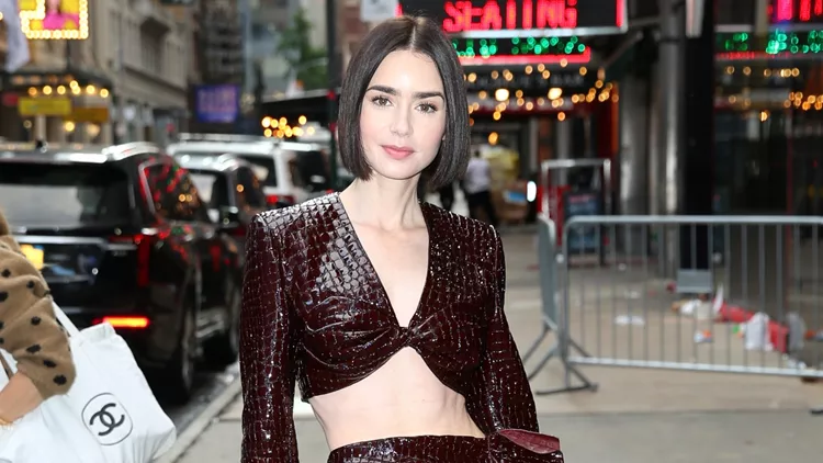 Burgundy Lily Collins