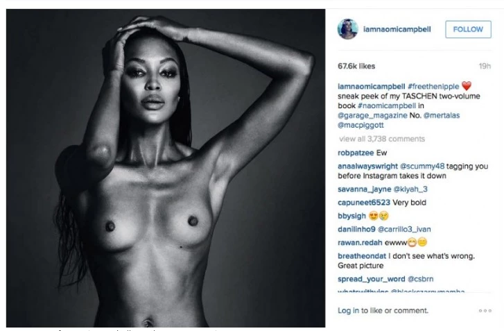 Και η Naomi Campbell υποστηρίζει το κίνημα #FreetheNipple